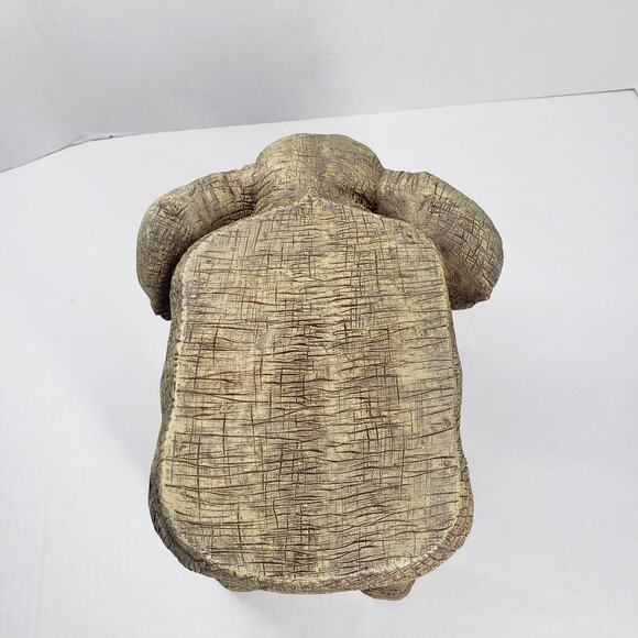 Vintage African Resin Elephant 11" Gray Plant Stand Table Statue Garden Bohemian - Picture 6 of 16